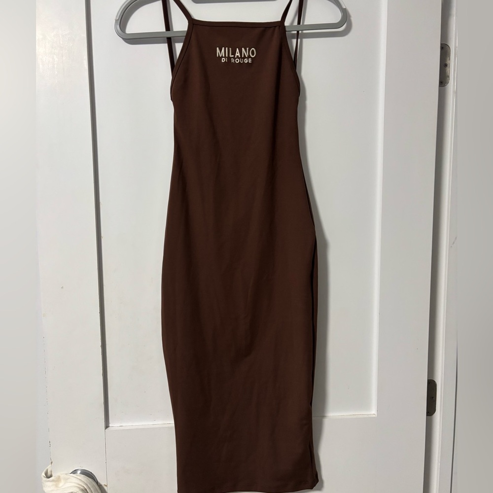 Milano Di Rouge Brown Bodycon Dress